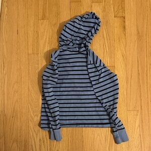 Striped Blue and Black Hoodie